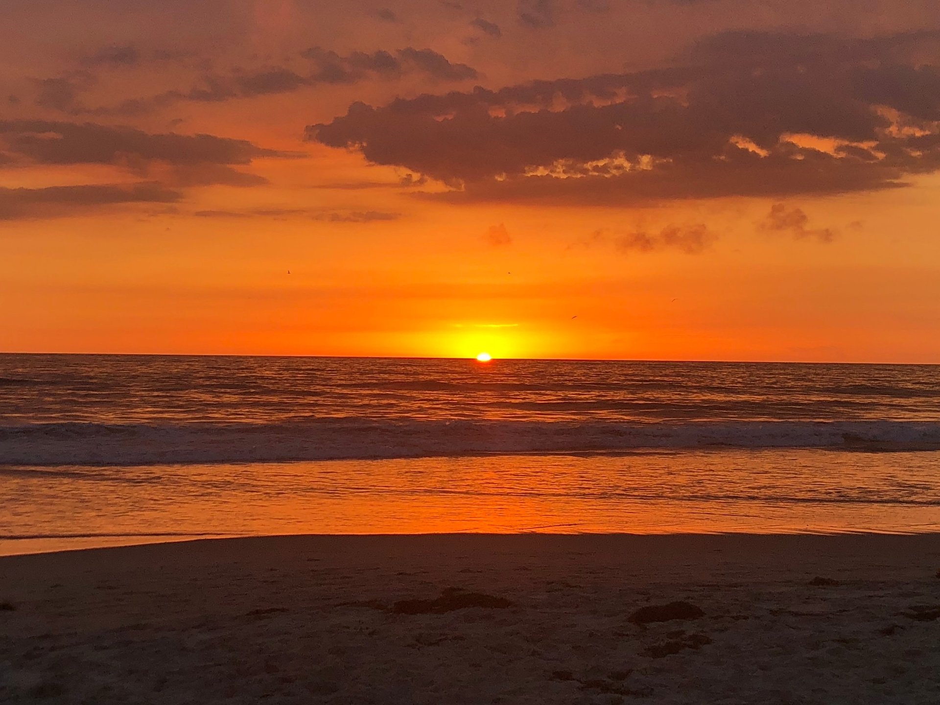 Beautiful beach sunset at Mission Beach