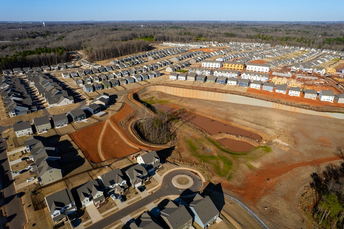 New community under construction in Fort Mill, South Carolina, USA