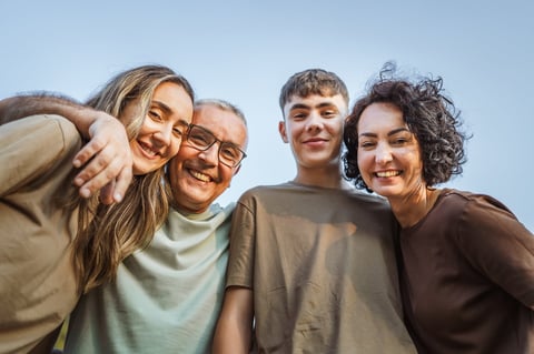 Young people embracing and supporting each other