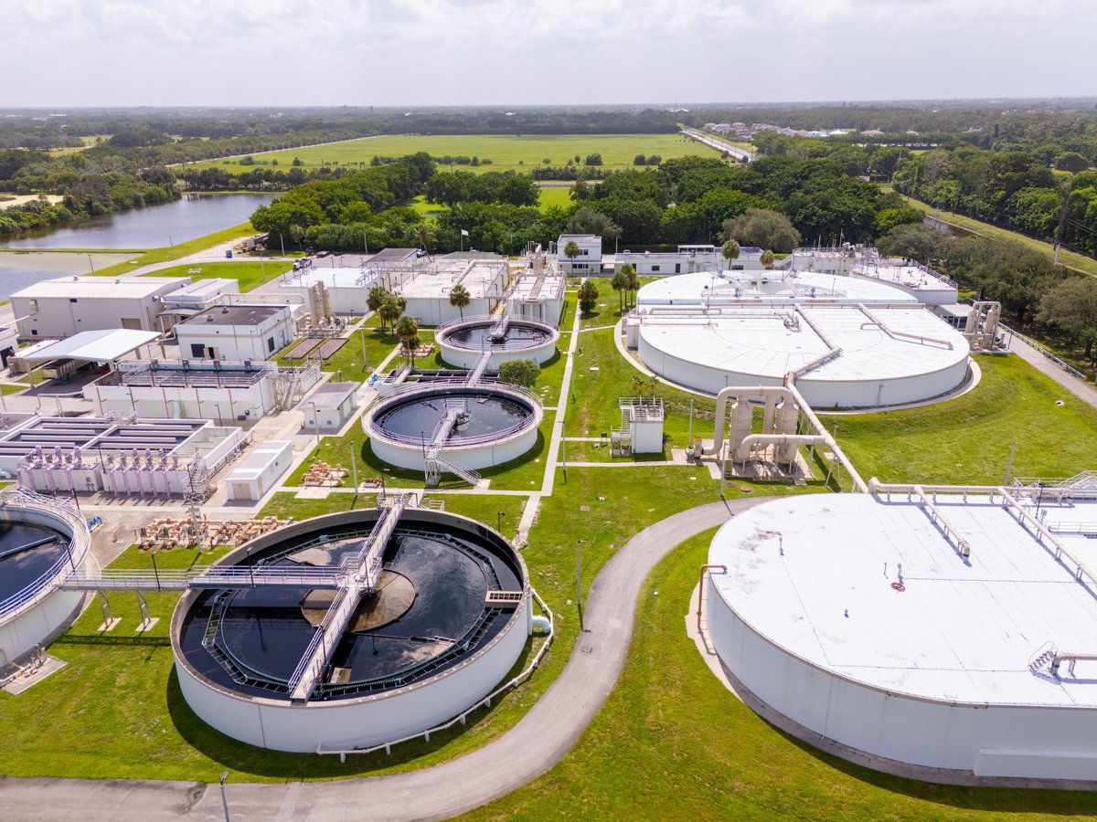 Aerial photo Wellington Water treatment plant