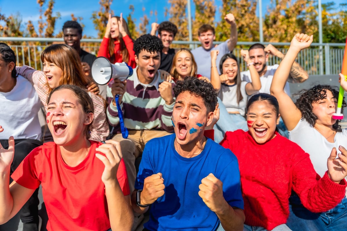 Teenagers having fun at community events