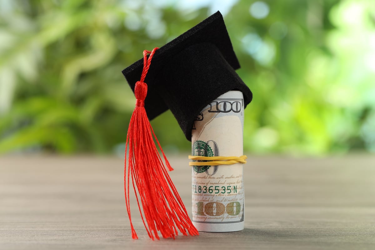 Scholarship and graduation cap