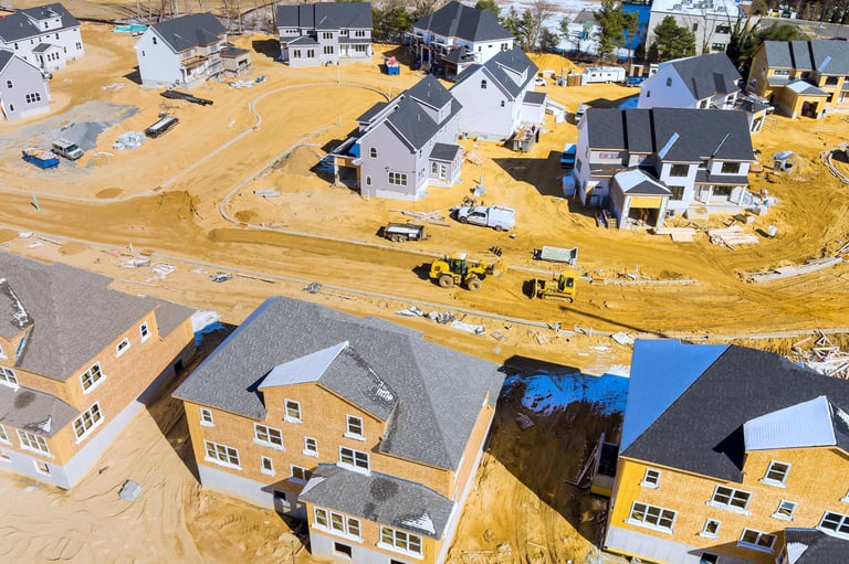 New home construction in Florence SC reflecting the city's population growth